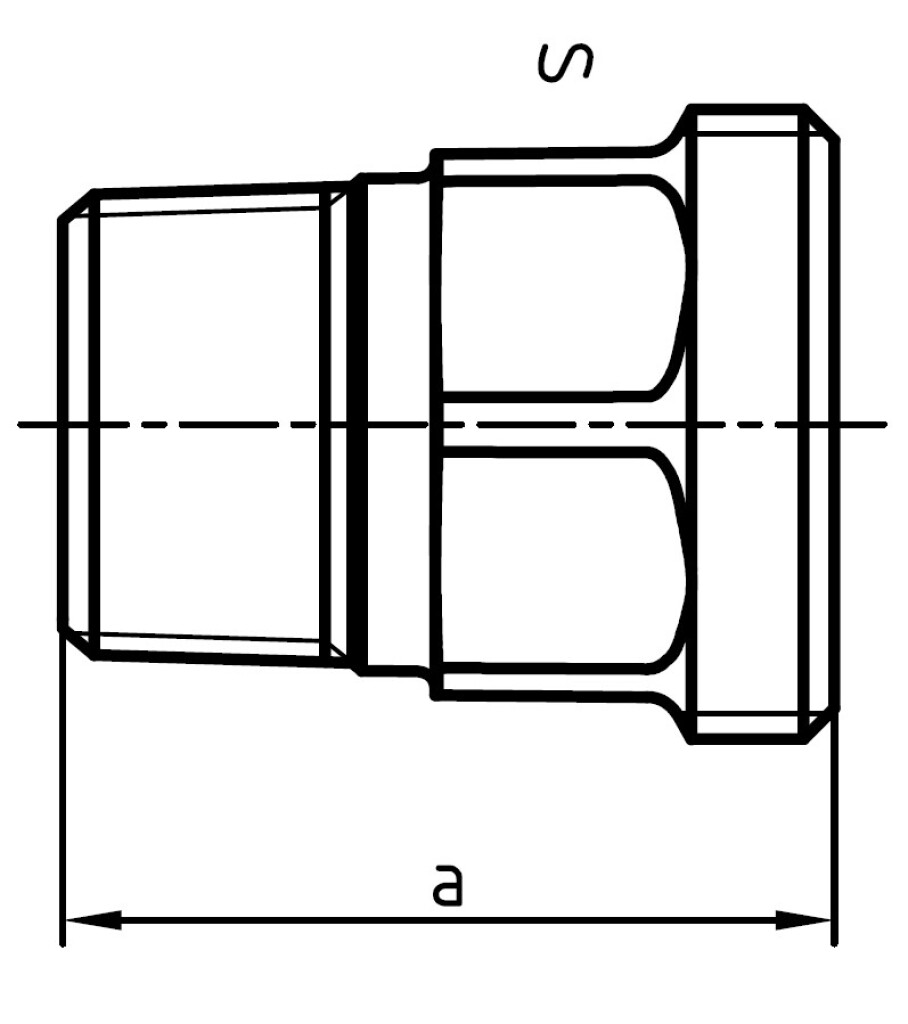 GF  383  Schraubtei.  3/8"X 3/4" schwarz